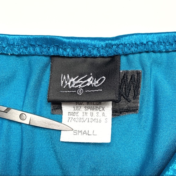 Vintage 80s 90s mossimo metallic blue bikini set - Picture 3 of 5